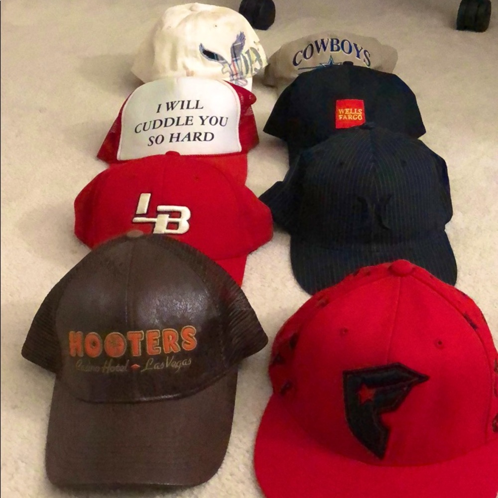 baseball hats and caps - 8 total